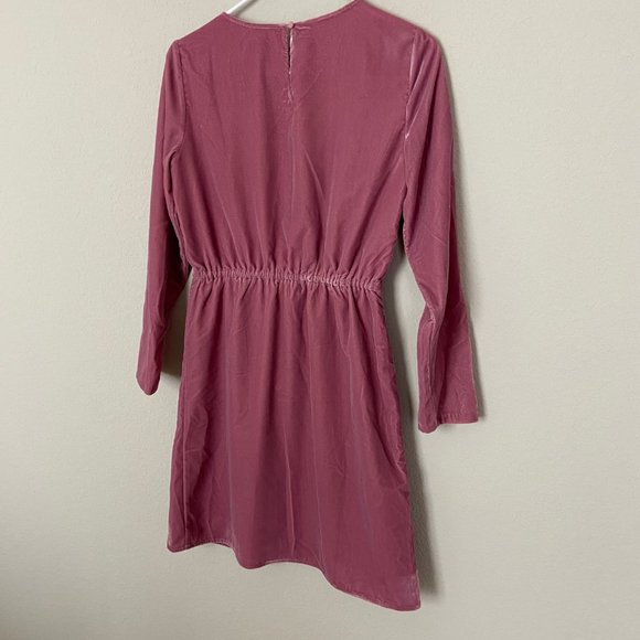 J. Crew Pink Velvet Tulip Hem Dress Balletcore Size 00 - Picture 7 of 11